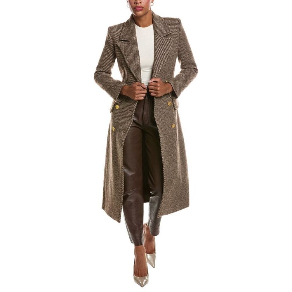 L’Agence Womens  Kolina Wool-Blend Long Coat